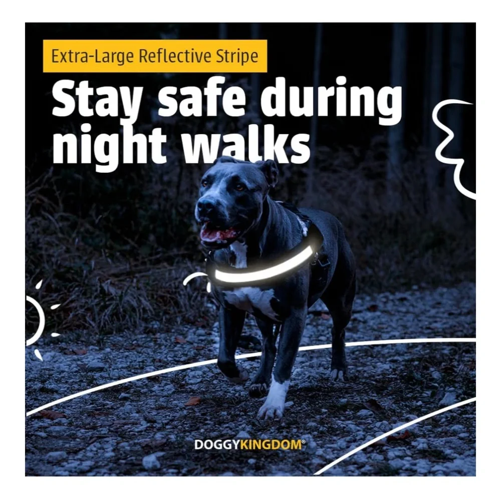 New No Pull Blue Star Dog Harness with Red Trim adjustable reflective medium - Picture 4 of 14